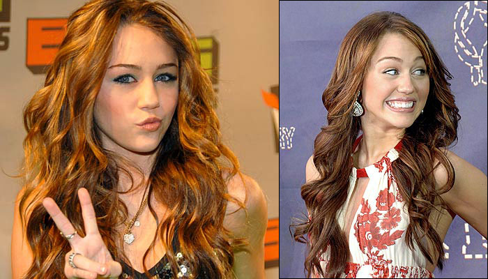 Miley Cyrus curly look