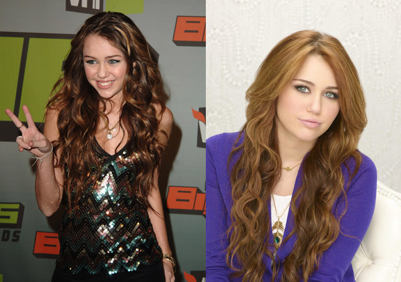 Miley Cyrus curly hair